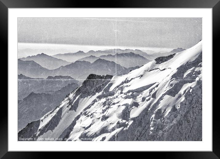 The Chamonix Alps Framed Mounted Print by Colin Woods
