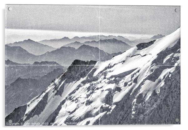 The Chamonix Alps Acrylic by Colin Woods