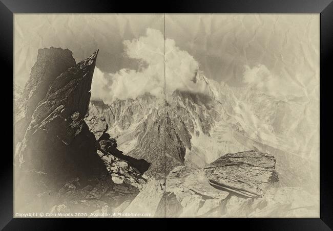 The Aiguille Verte as seen from Signal Forbes Framed Print by Colin Woods