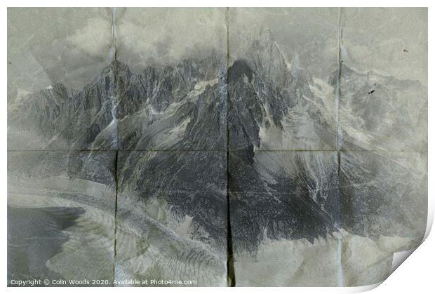 The Aiguille Verte as seen from Signal Forbes Print by Colin Woods