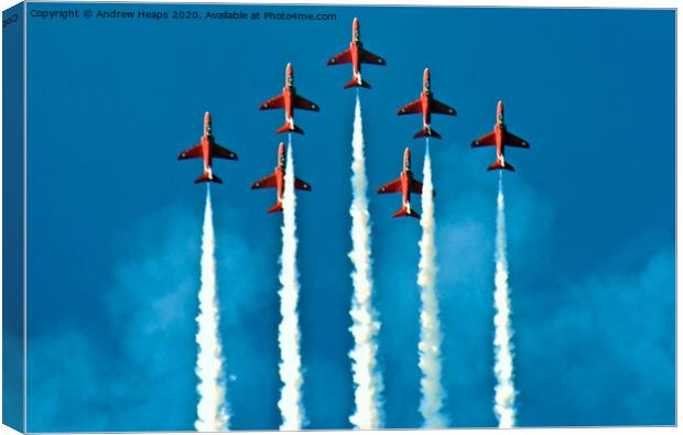 Red Arrows display team Canvas Print by Andrew Heaps