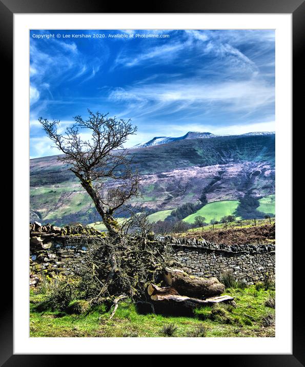 A View of the Brecon Beacons Framed Mounted Print by Lee Kershaw