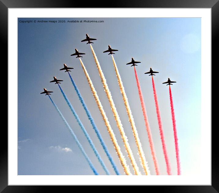 The Majesty of Red Arrows Framed Mounted Print by Andrew Heaps