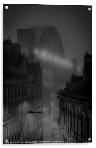 Fog on the Tyne  Acrylic by Steven Lomas