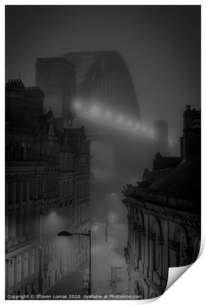 Fog on the Tyne  Print by Steven Lomas
