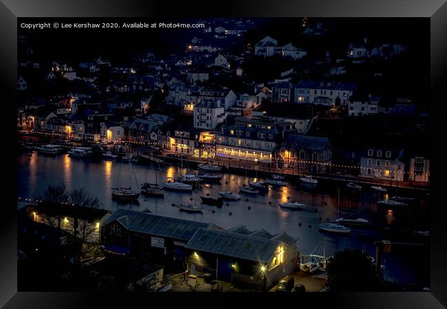 Looe at Night Framed Print by Lee Kershaw