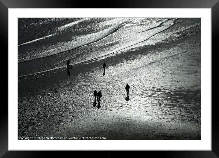 Serene Surfing Scene Framed Mounted Print by Stephen Hamer