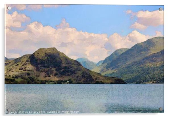 Argyll, Scotland - Loch, Mountains and Glen - Wate Acrylic by Chris Langley