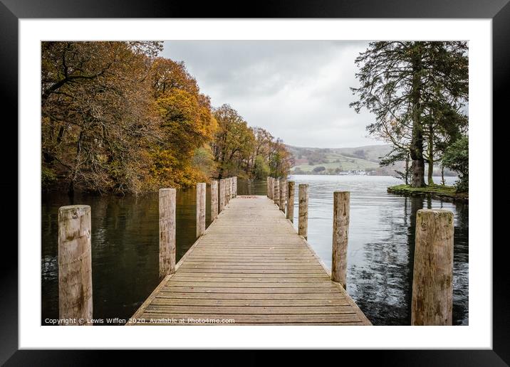 Autumn Jetty Framed Mounted Print by Lewis Wiffen
