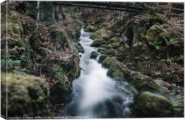 Waterfall rapids. Canvas Print by Lewis Wiffen