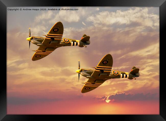 Spitfire planes historic Framed Print by Andrew Heaps
