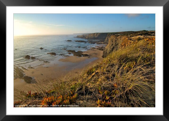 Sunset and Dunes in Nossa Senhora Beach Framed Mounted Print by Angelo DeVal