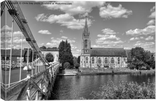 Marlow Bridge and All Saints Canvas Print by Chris Day
