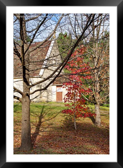 Autumnal Church Yard Framed Mounted Print by Kristina Kitchingman