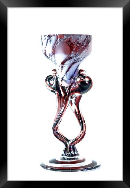 Marbled Goblet Framed Print by Kristina Kitchingman
