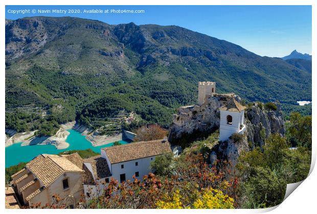 Guadalest, Alicante Province, Spain Print by Navin Mistry