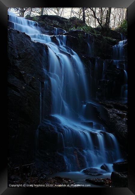 Long exposure waterfall Framed Print by craig hopkins