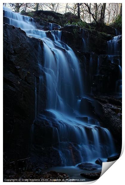 Long exposure waterfall Print by craig hopkins