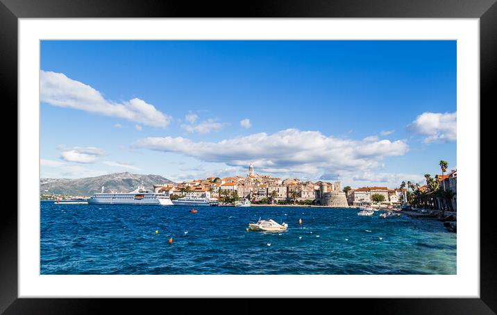 Letterbox crop of Korcula Town Framed Mounted Print by Jason Wells