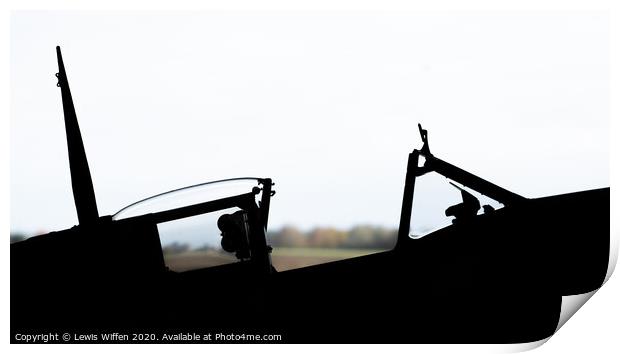 Spitfire at rest. Print by Lewis Wiffen