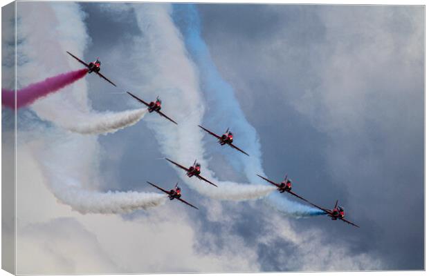Red Arrows Roll Out Canvas Print by J Biggadike