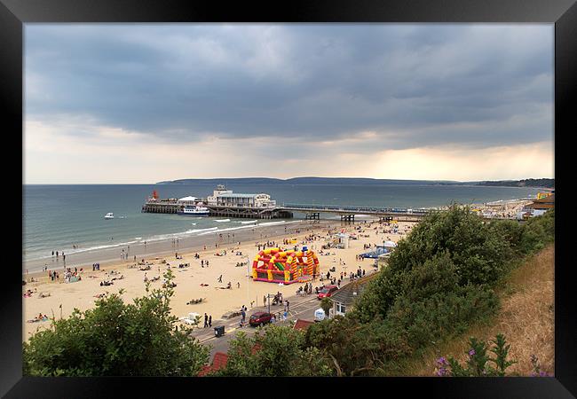 Bournemouth Pier and Beach Framed Print by Chris Day