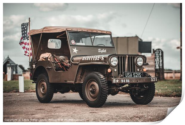 Willys Jeep Print by Lewis Wiffen