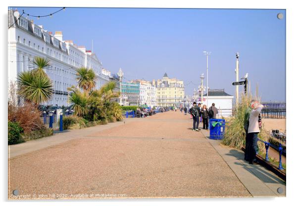 The promenade at Eastbourne in Sussex. Acrylic by john hill