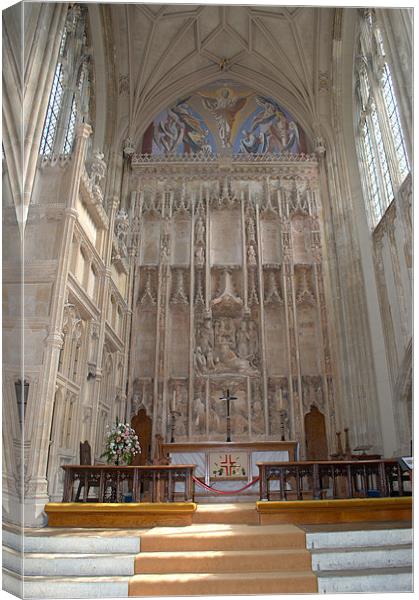 Christchurch Priory High Altar Canvas Print by Chris Day