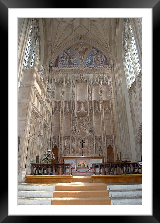 Christchurch Priory High Altar Framed Mounted Print by Chris Day