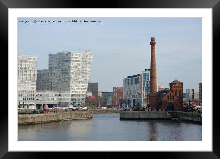 Liverpool waterfront, The pump house, albert dock Framed Mounted Print by Rhys Leonard