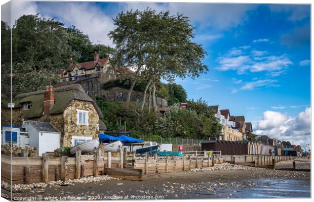Fishermans Cottage Inn Shanklin Canvas Print by Wight Landscapes