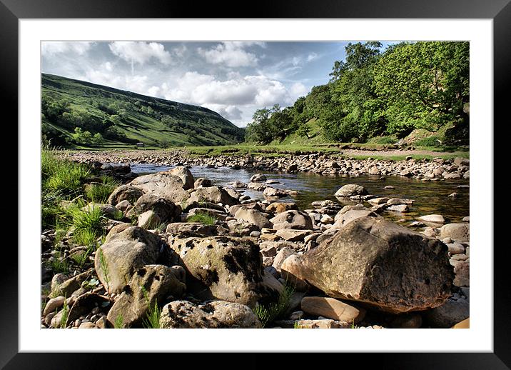 Dalescape ~ River Swale at Swaledale Framed Mounted Print by Sandi-Cockayne ADPS