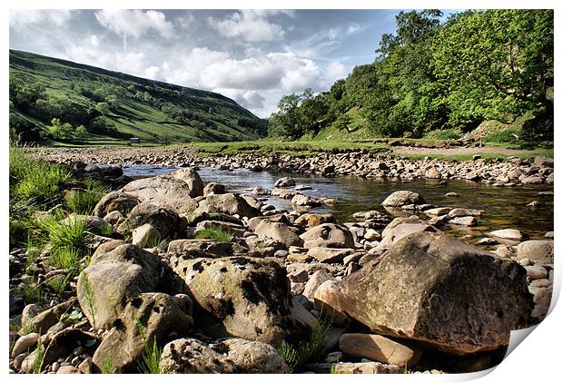 Dalescape ~ River Swale at Swaledale Print by Sandi-Cockayne ADPS