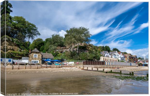 Shanklin Beach Isle Of Wight Canvas Print by Wight Landscapes