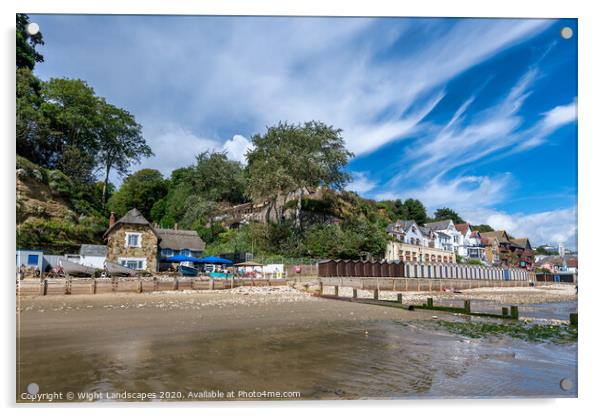 Shanklin Beach Isle Of Wight Acrylic by Wight Landscapes