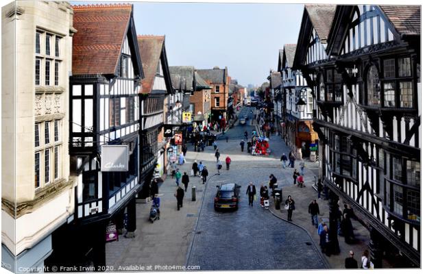 Chester - Eastgate Street voted Chester's pretties Canvas Print by Frank Irwin
