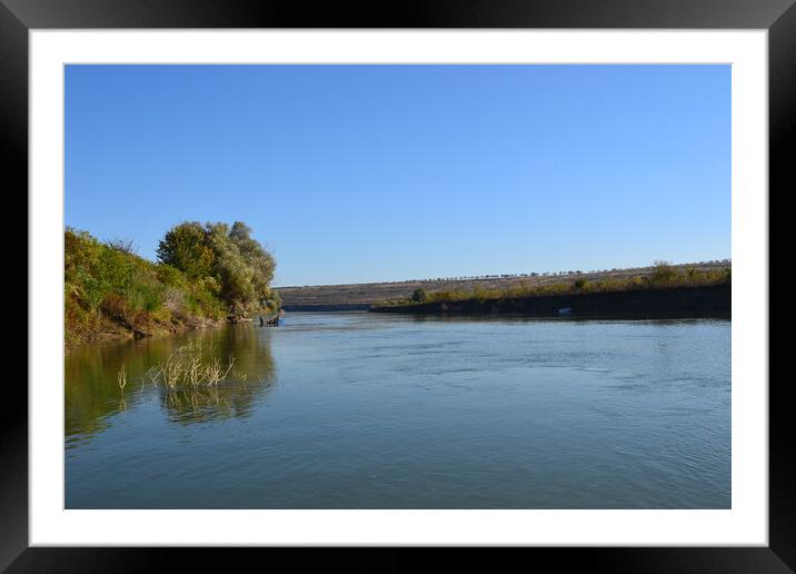 Late autumn on the arms of the Danube river  Framed Mounted Print by liviu iordache