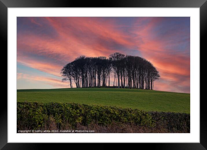 Coming Home Trees ,Nearly Home Trees on A30 Framed Mounted Print by kathy white