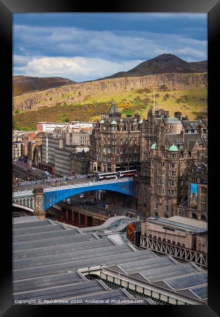 Edinburgh Skyline Framed Print by Paul Brewer