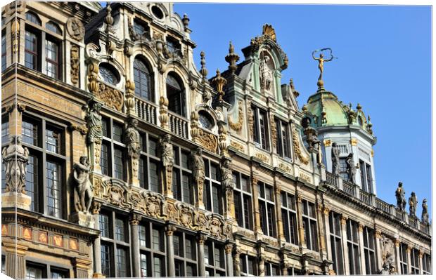 Guildhalls at the Grand Place, Brussels Canvas Print by Arterra 