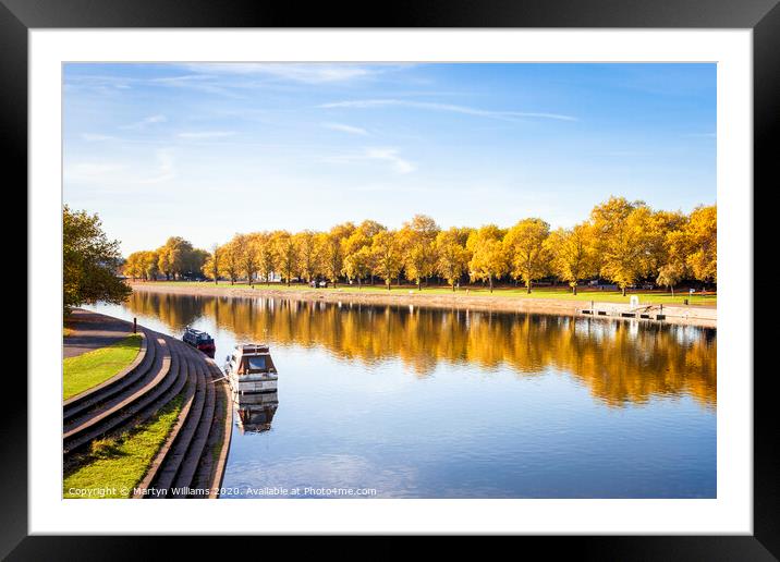 The River Trent, Nottingham Framed Mounted Print by Martyn Williams