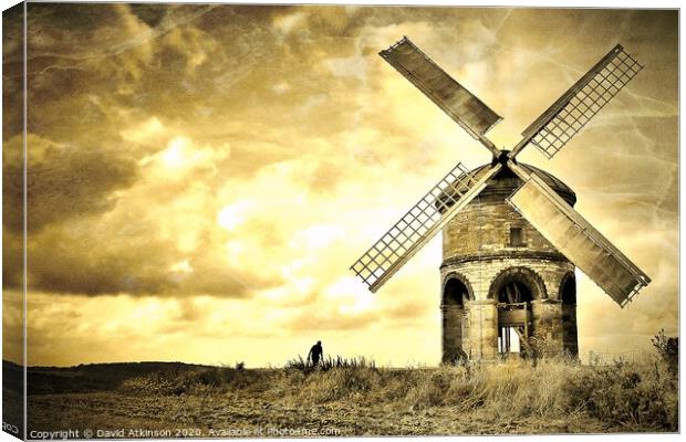 Windmill in sail Canvas Print by David Atkinson