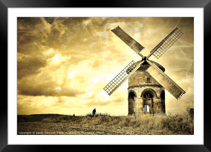Windmill in sail Framed Mounted Print by David Atkinson
