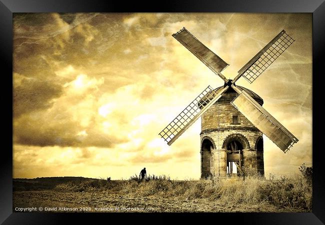 Windmill in sail Framed Print by David Atkinson