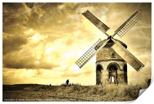 Windmill in sail Print by David Atkinson