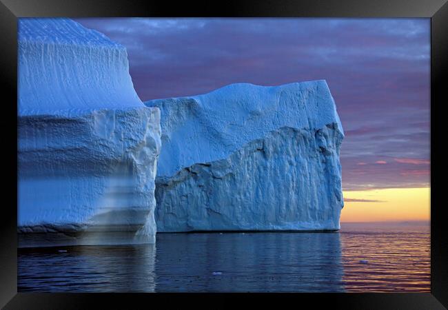 Icebergs in Greenland Framed Print by Arterra 
