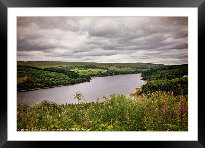 A View Over Pontsticill Reservoir Framed Mounted Print by Ian Lewis