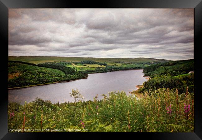 A View Over Pontsticill Reservoir Framed Print by Ian Lewis