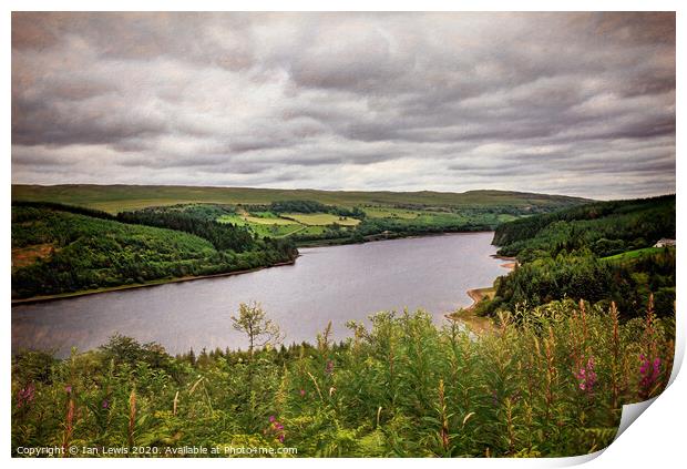A View Over Pontsticill Reservoir Print by Ian Lewis